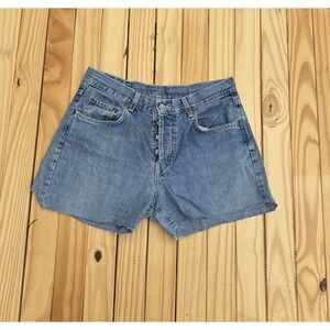 Vintage Lucky Jeans Button Fly Custom Raw Hem‎ Shorts Low Rise Womens Size 10/30